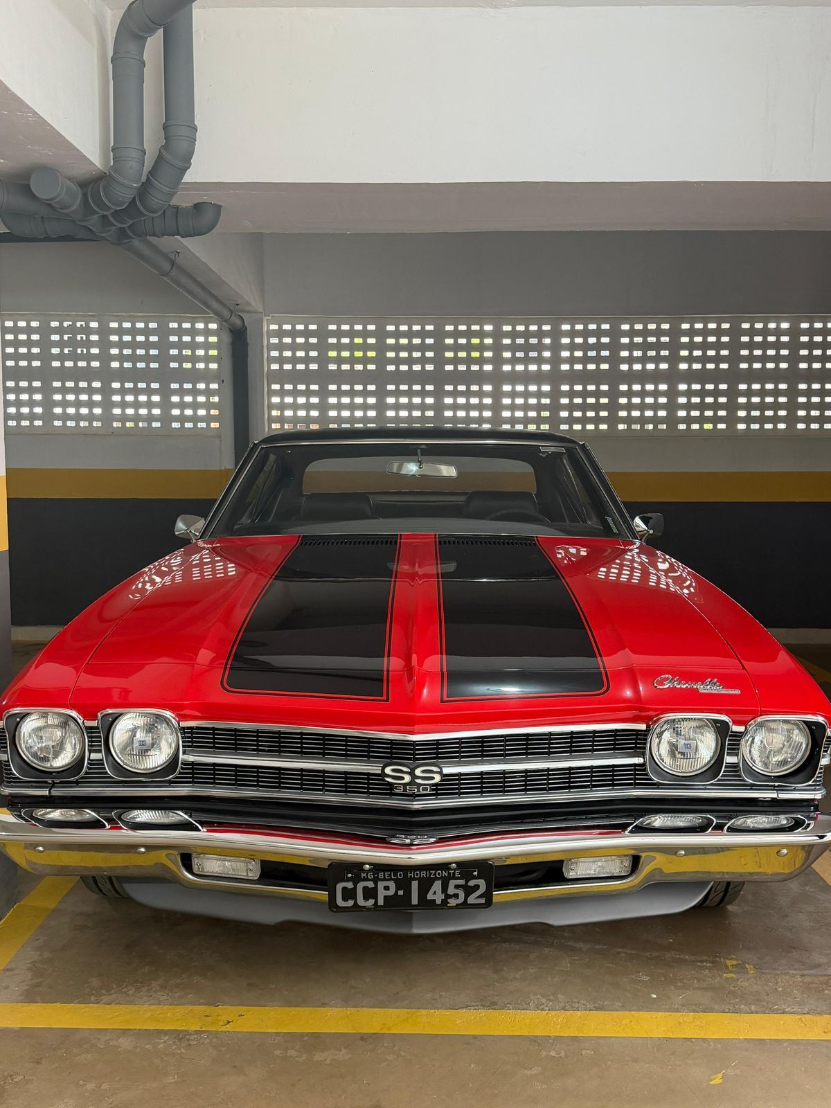 Chevelle SS 1969 do Paulinho — vista frontal, badge SS 350