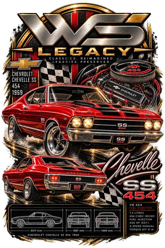 1969 Chevelle SS 454 Sticker