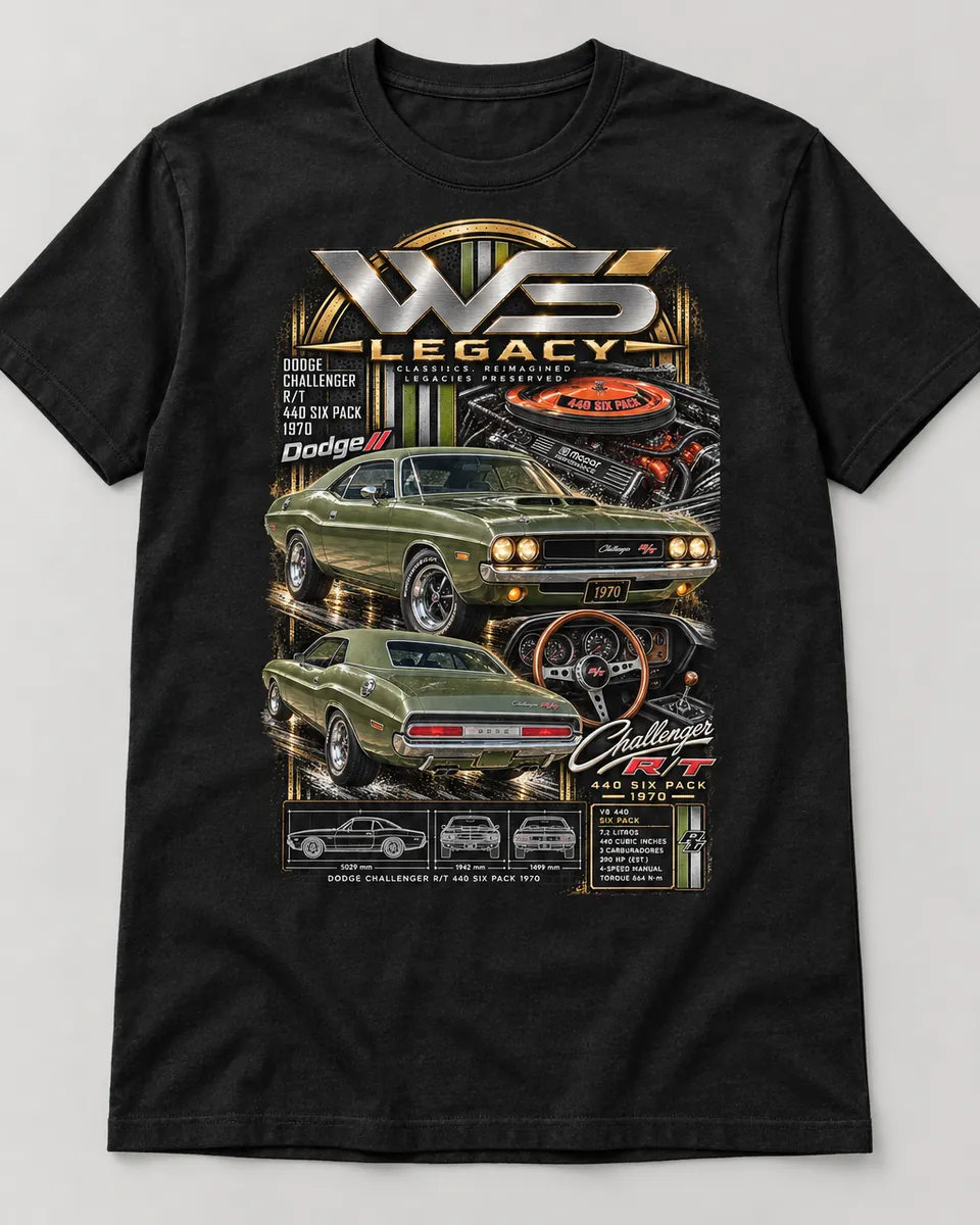 1970 Challenger R/T 440 Six Pack T-Shirt