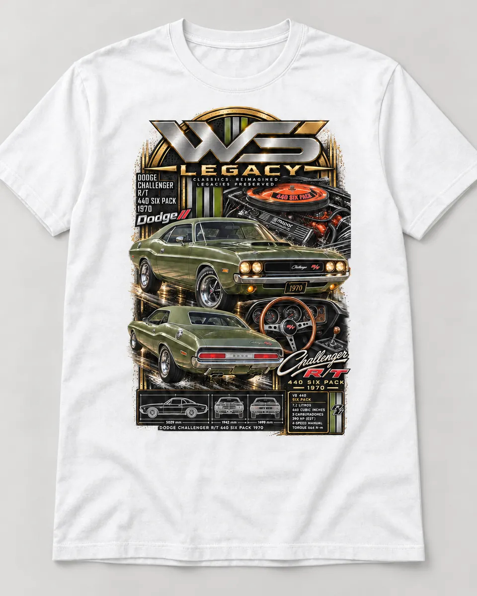 1970 Challenger R/T 440 Six Pack T-Shirt 2