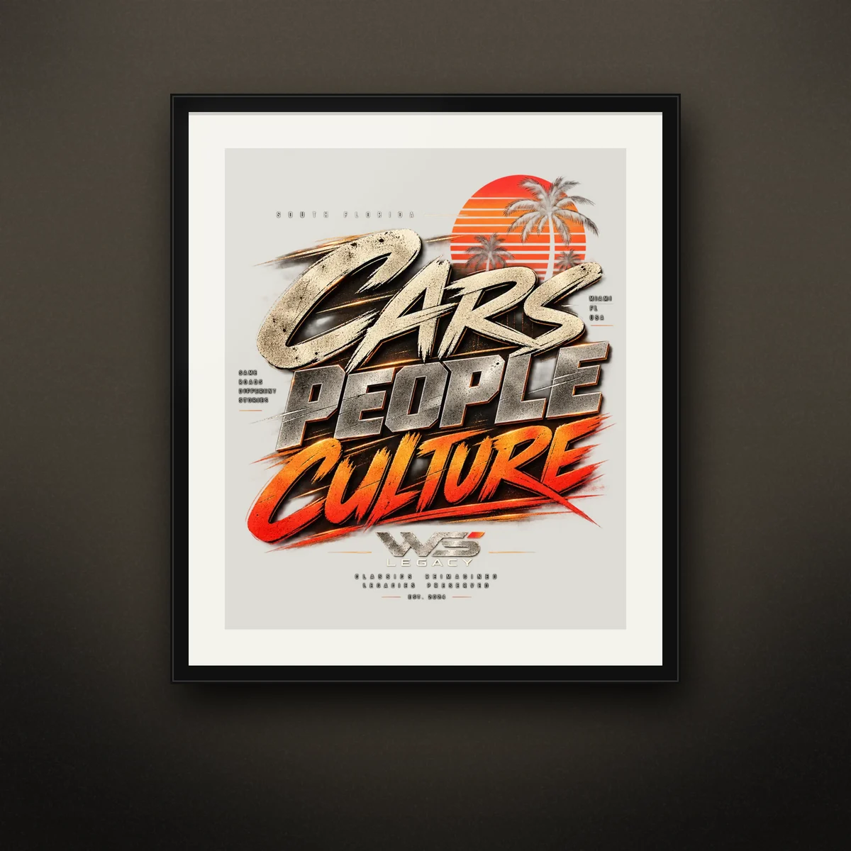 Cars. People. Culture. Art Print
