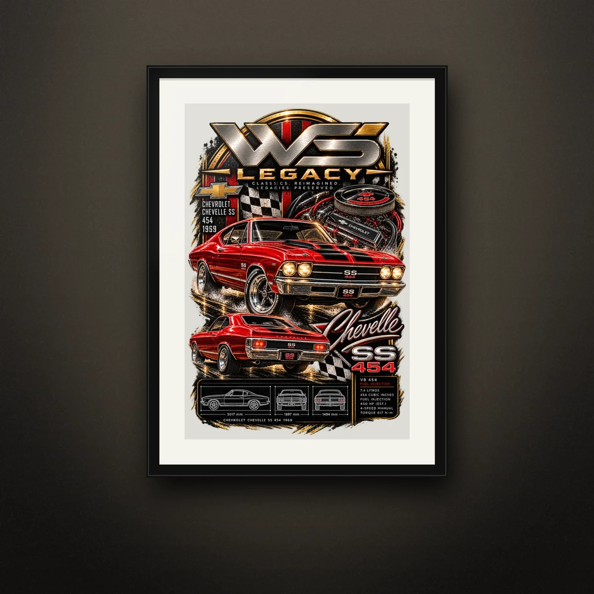 1969 Chevelle SS 454 Art Print