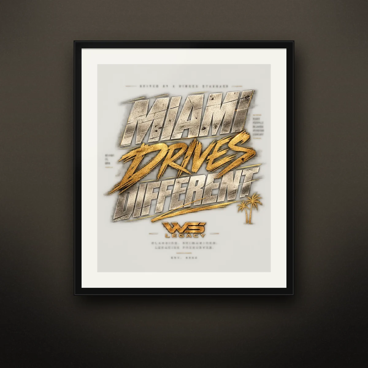 Miami Drives Different Art Print