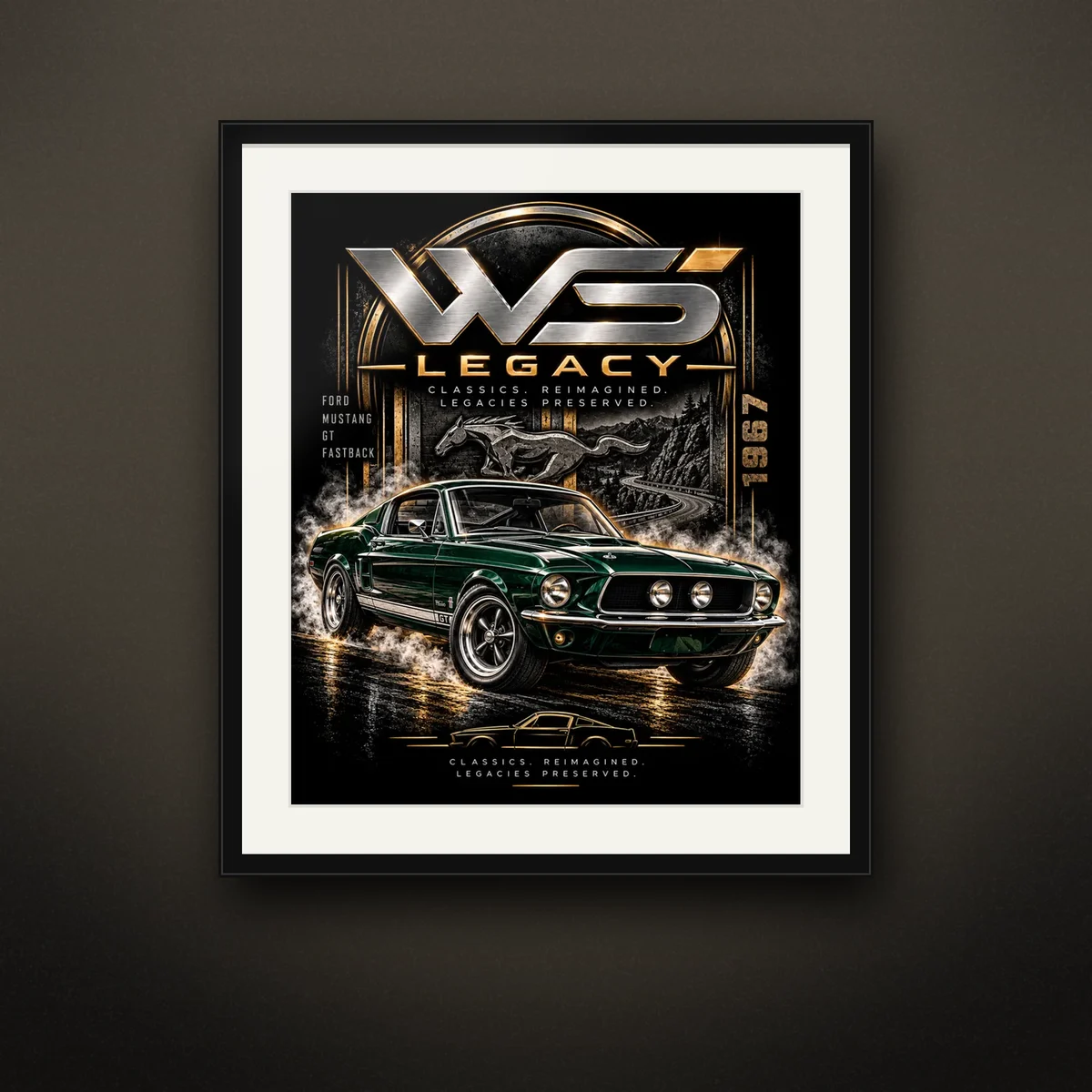 1967 Mustang Fastback Art Print