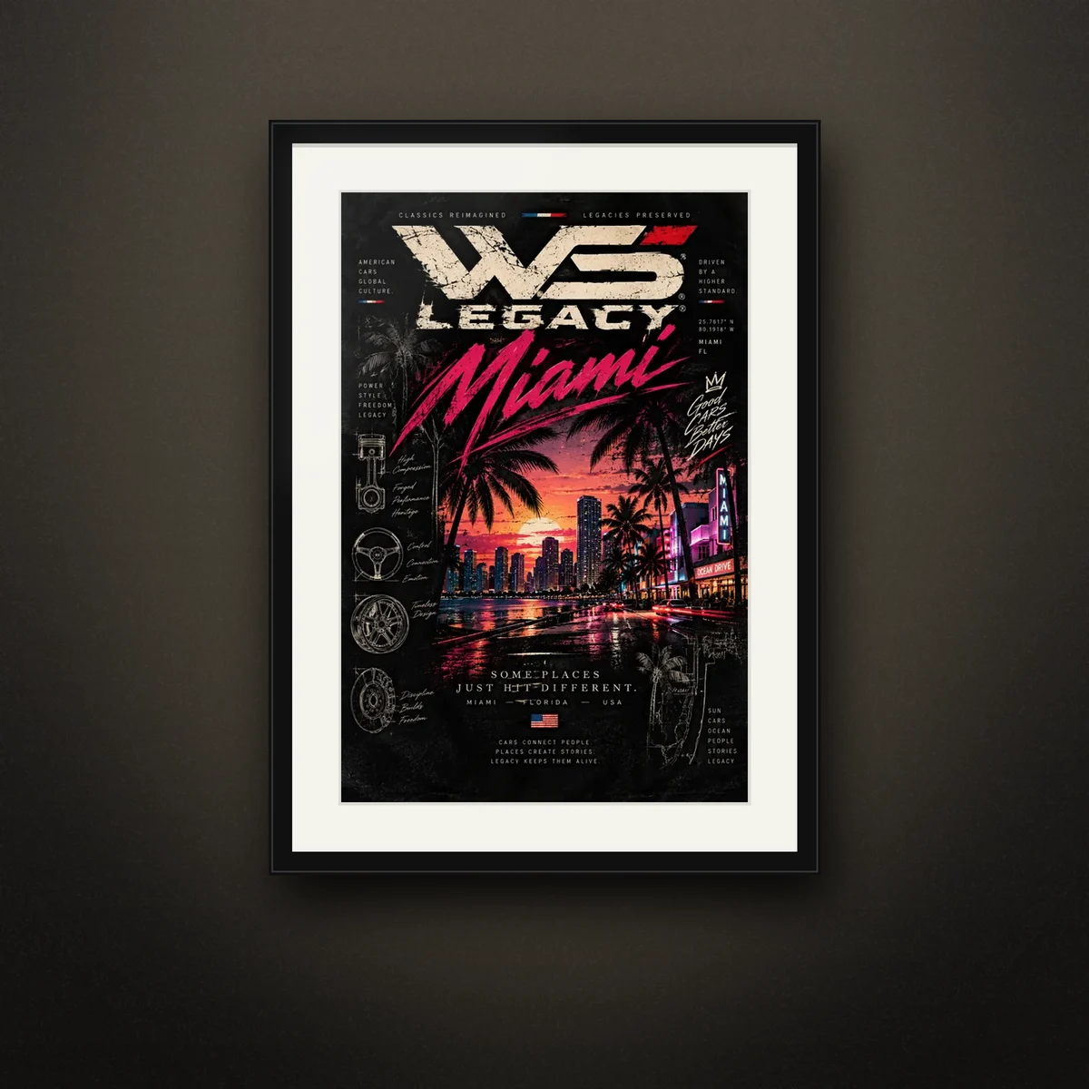 WS Legacy Miami Nights Art Print