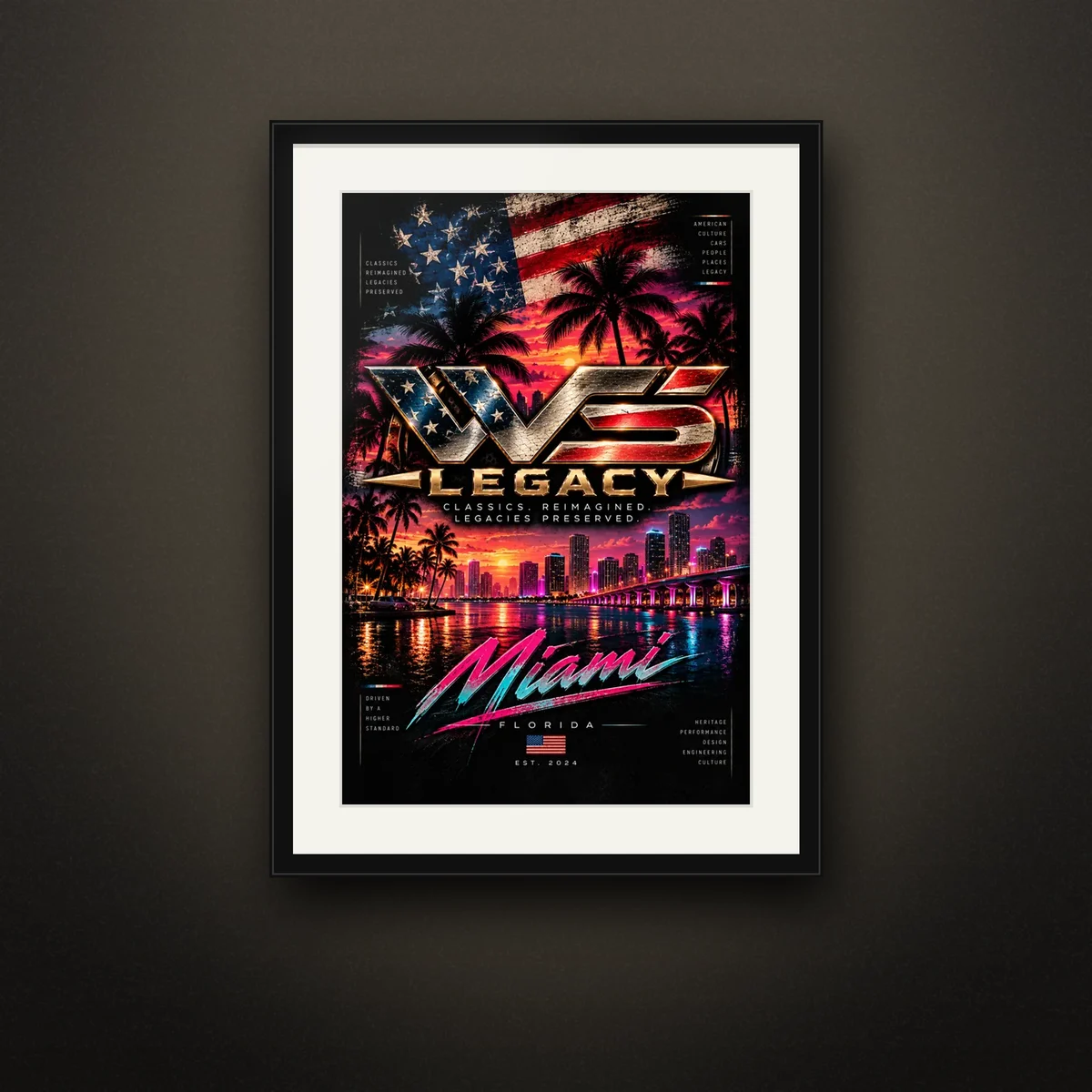 WS Legacy Miami Sunset Art Print