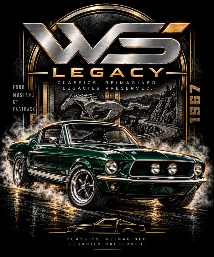 1967 Mustang Fastback Sticker